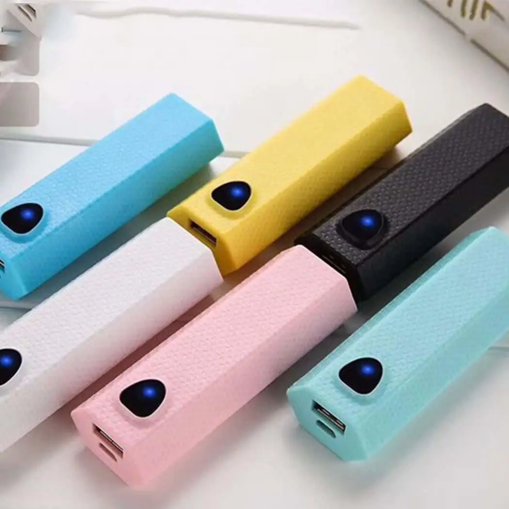 Мини внешний аккумулятор 2600 мАч Внешний зарядное устройство USB зарядка