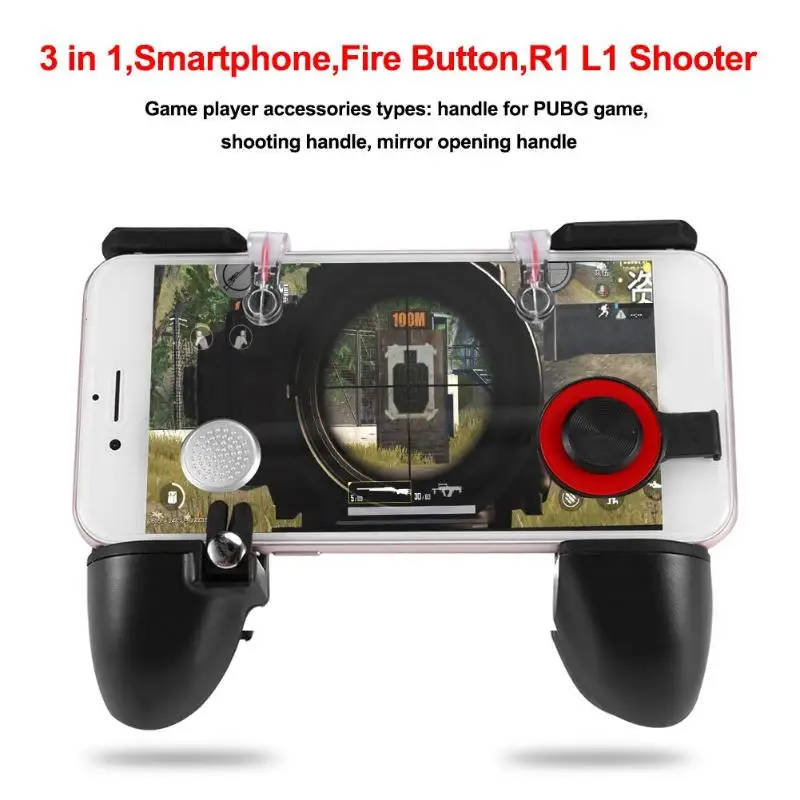 2 шт. 3 в 1 смартфон игровой джойстик ручка пожарный триггер Кнопка Aim Key R1L1 шутер