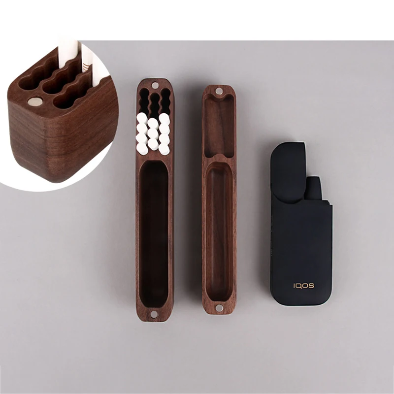 Магнитный притягивающий твердый деревянный ящик для Iqos Box 20 шт. держатель сигарет
