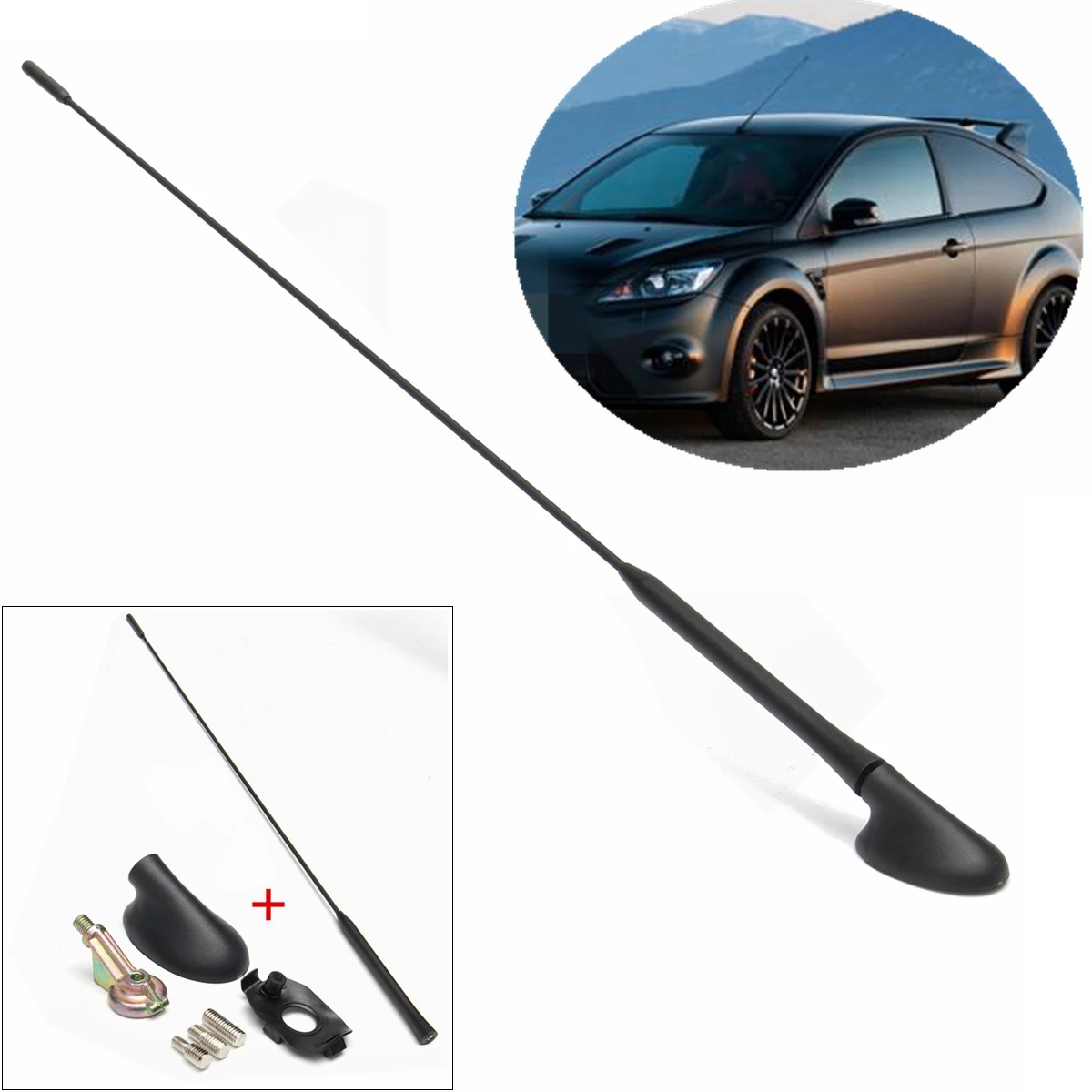 

AM/FM Car Radio Roof Antenna Aerials Mast + Base Kit For Ford For Focus Models 2000-2007 XS8Z-18919-AA XS8Z18919AA