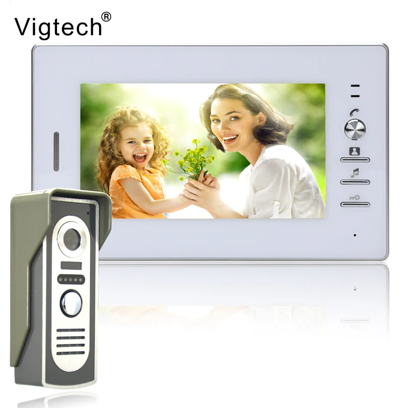 Vigtech 7 inch LCD Color Video door phone Intercom System Weatherproof Night Vision Camera Home Security FREE SHIPPING