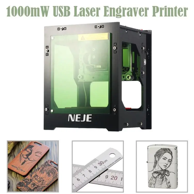 Портативный NEJE DK 8 KZ высокой мощности 3D 1000 мВт USB лазерный DIY гравер принтер
