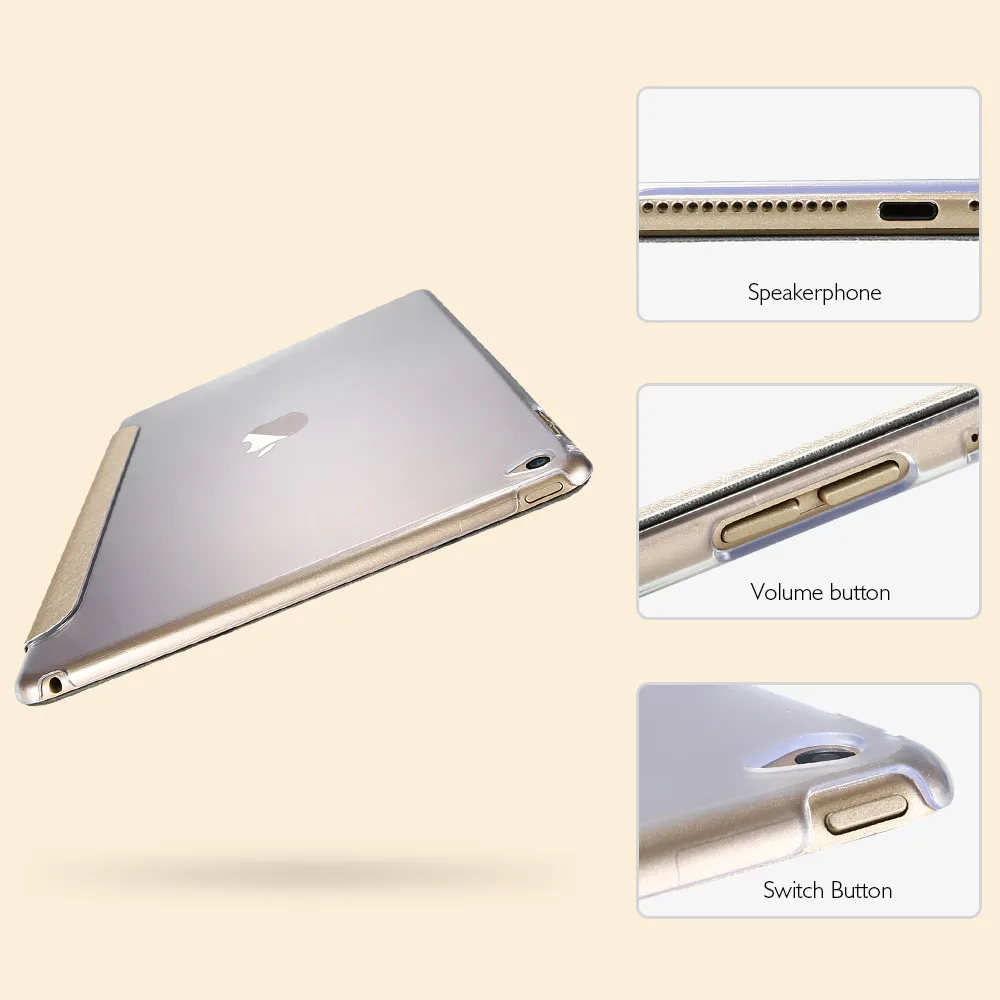 FLOVEME для ipad 6 прозрачный кожаный чехол Air 2 Аксессуары планшетов Роскошный |