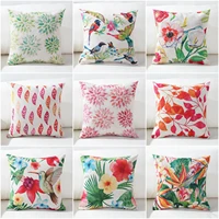 plant flower pattern pillow case throw pillowcase cotton linen printed pillow covers office home textile