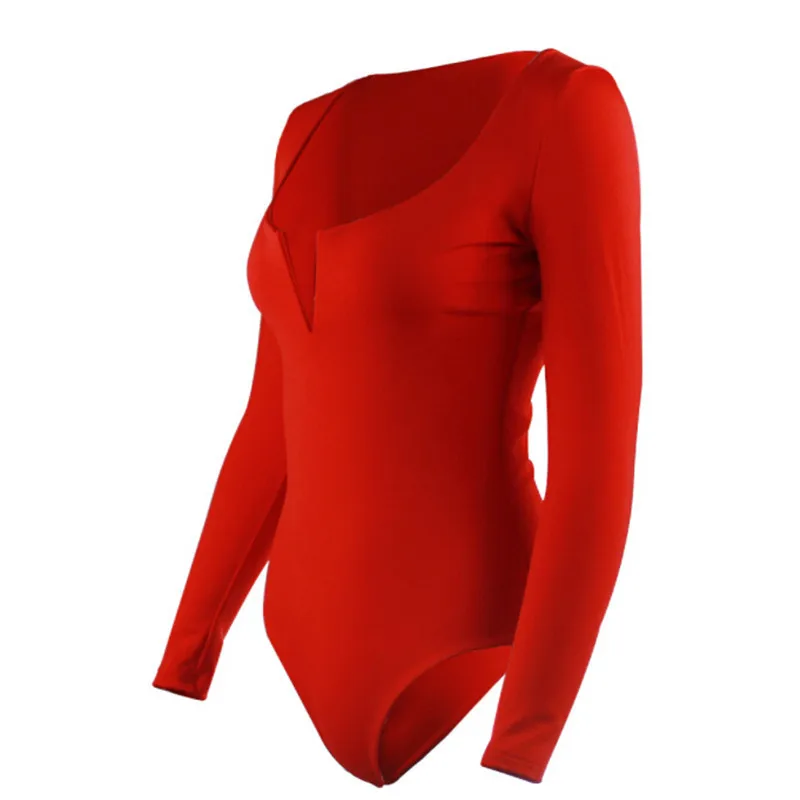 Новый женский Soldi сексуальный v образный вырез с длинным рукавом Тощий легкий