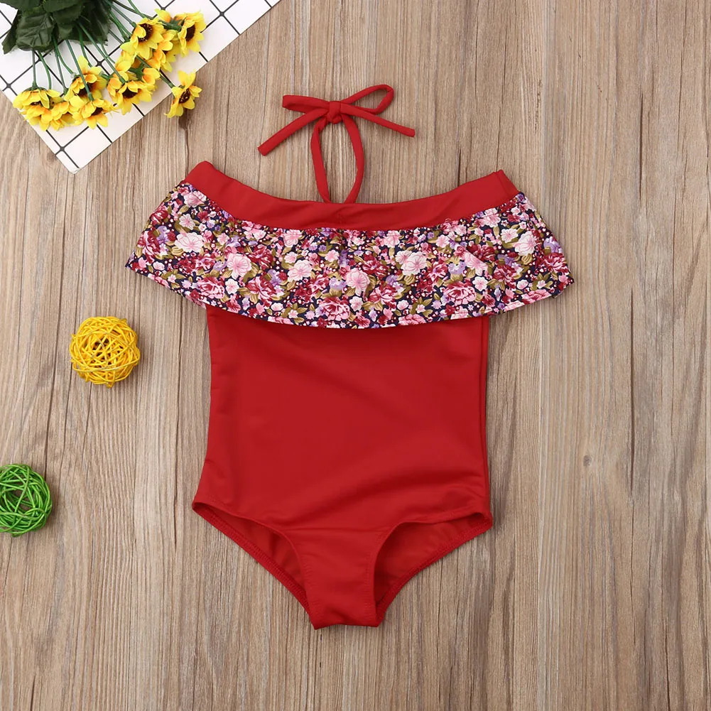 2019 Летний милый новый купальный костюм для новорожденных девочек купальник с