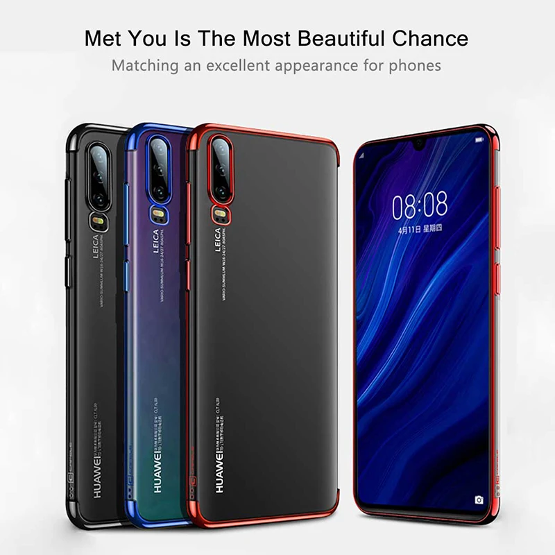 Plating Case For Huawei Honor 8S 8X 8C 8A 10 TPU Cover P Smart 2019 Y6Pro Y7 Y9 Y5 P30 Lite P20 Pro Phone Shell Coque |