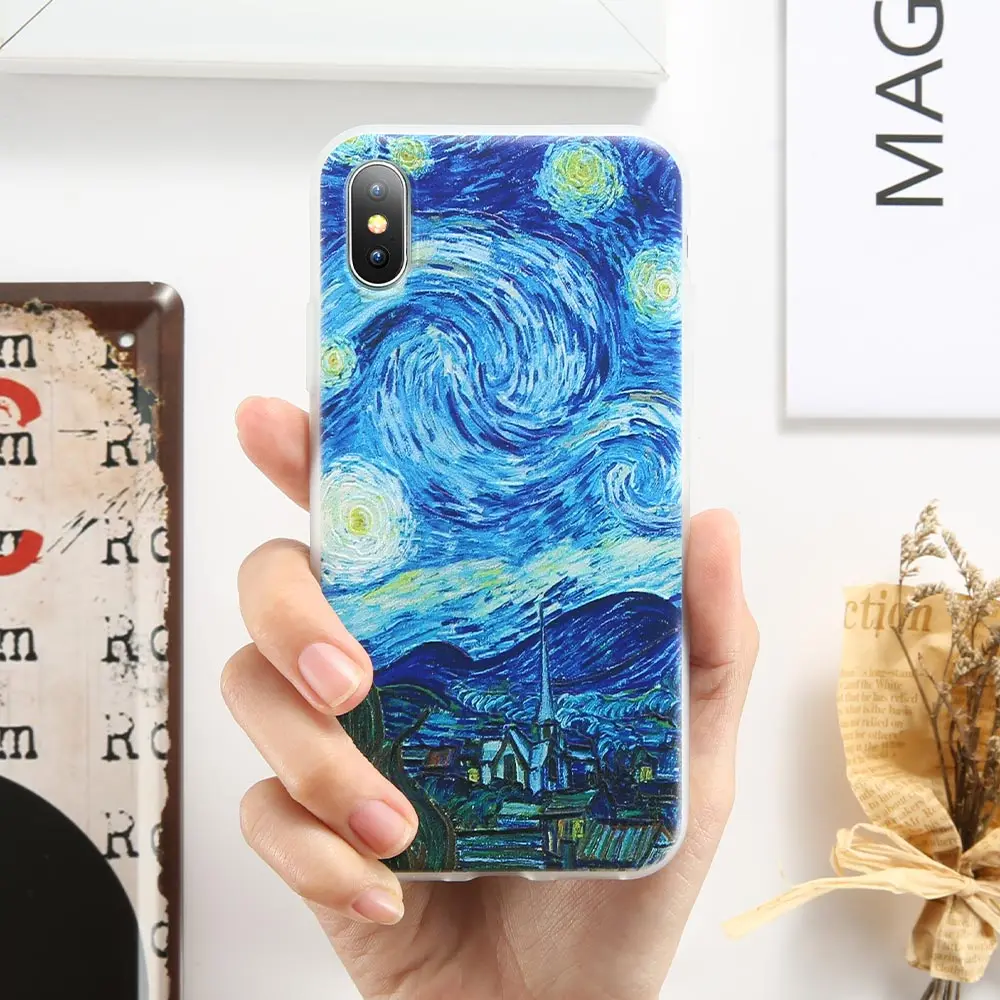 KISSCASE Ван Гог краска крышка тиснения для Huawei P Smart Plus Mate 20 10 P20 P10 Lite Pro мягкий чехол