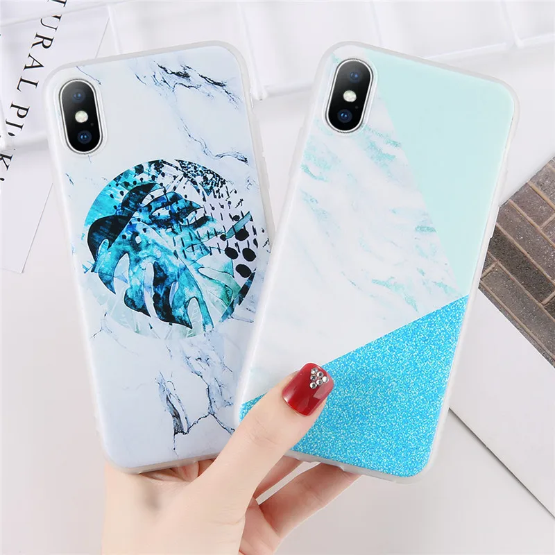 Чехол для телефона с мраморным узором USLION iPhone X XS XR Xs Max Матовая Мягкая задняя
