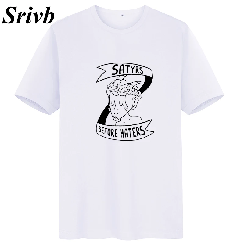 Srivb Satyrs Before Haters женская футболка Tumblr летняя хипстерская модная топы с круглым