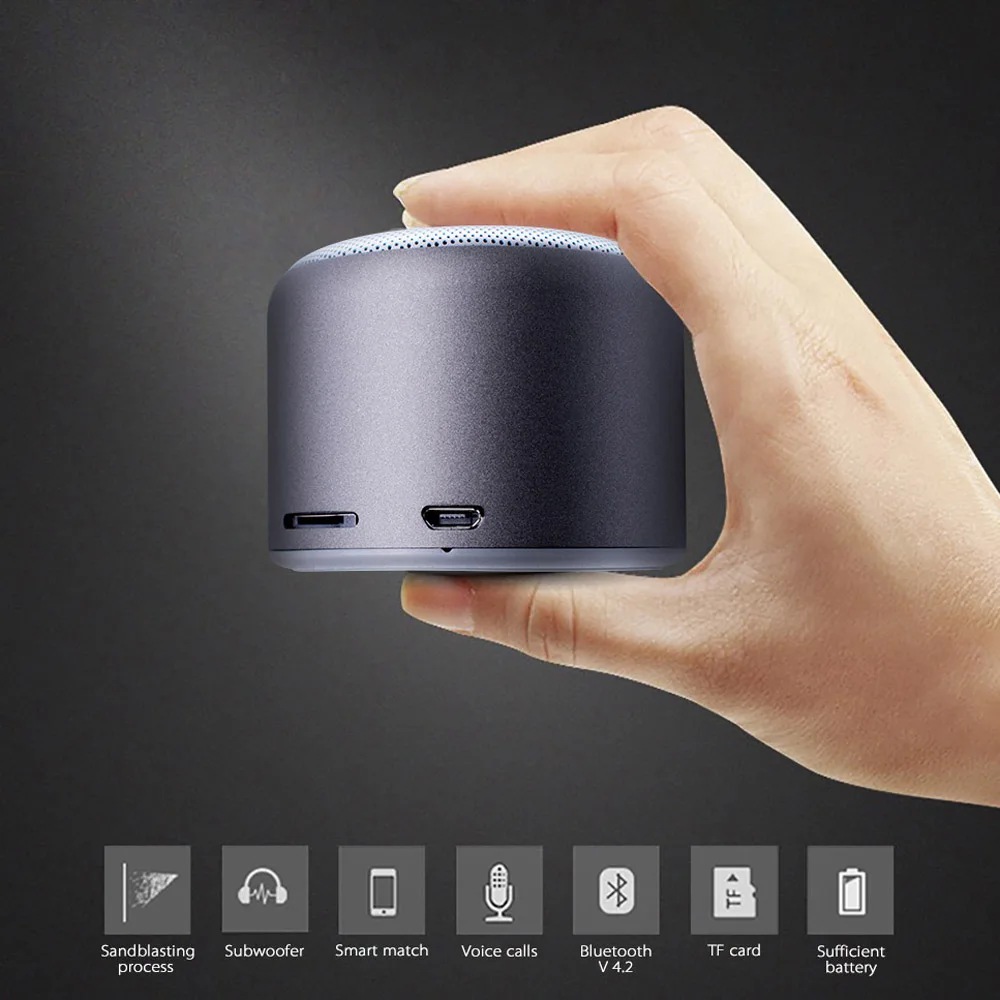 Металлический пистолет Bluetooth 4 2 динамик беспроводной смарт бас стерео звуковая