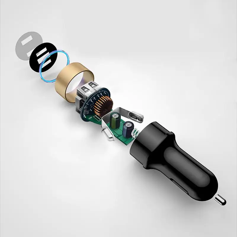 Двойной USB цифровой Красный светодиодный дисплей напряжения тока проверка