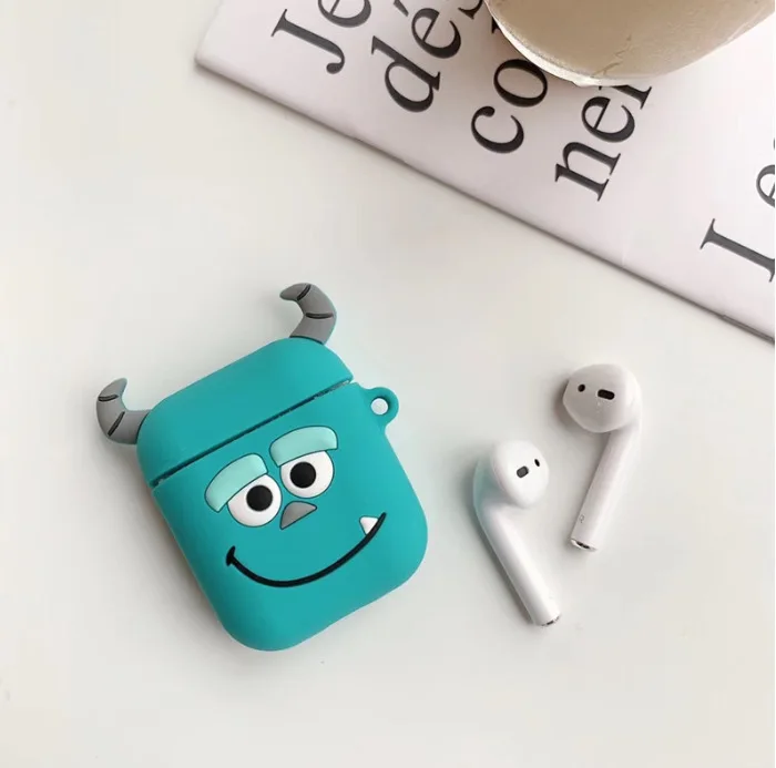 Мультфильм большие глаза беспроводные наушники крышка для Apple AirPods аксессуары