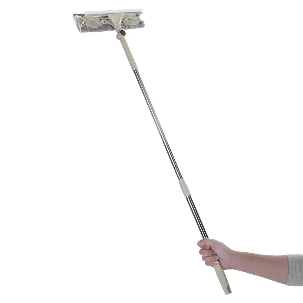 Двухсторонняя удлиненная вращающаяся щетка хаки для чистки окон скребок