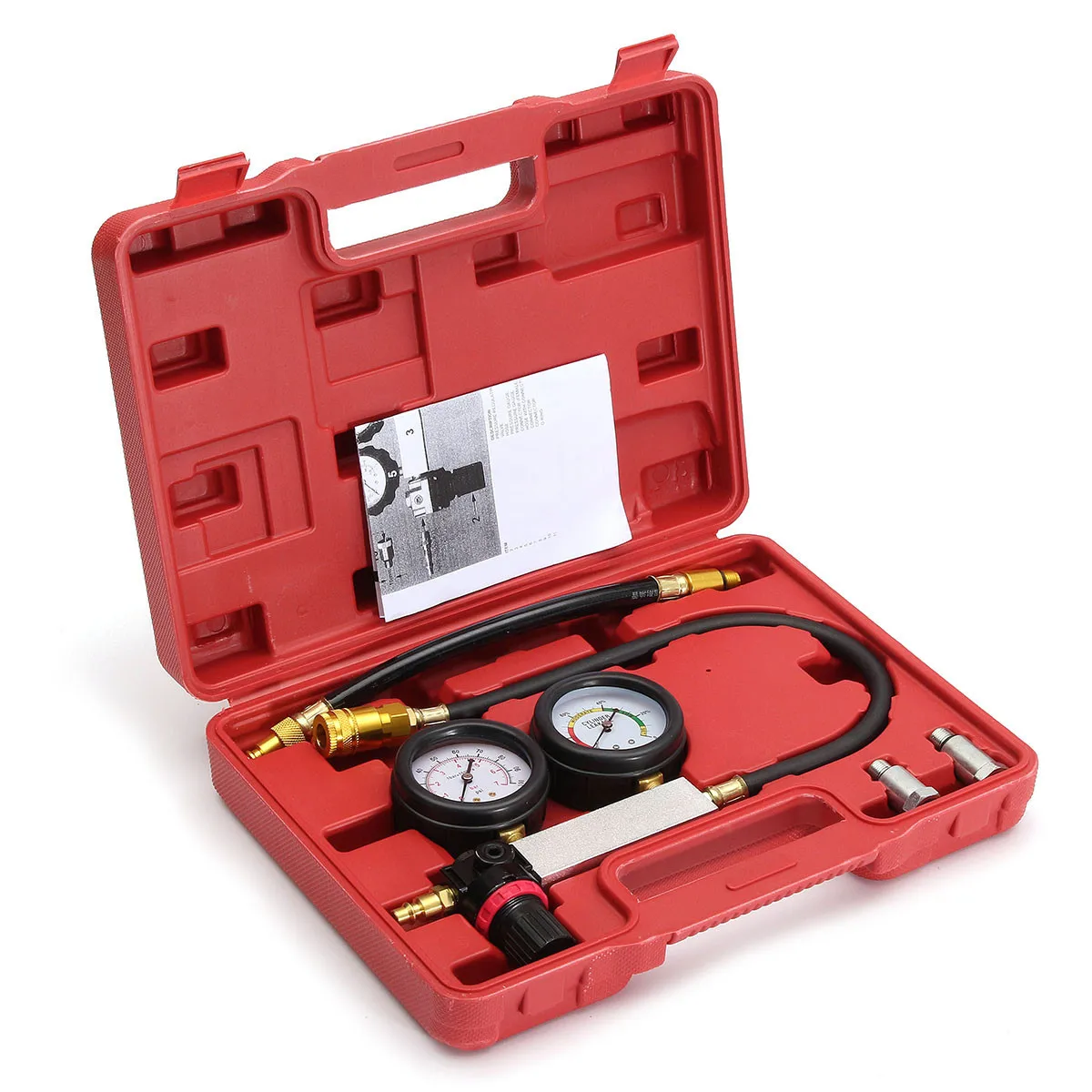0 100PSI цилиндрический тестер утечки детектор комплект бензиновый манометр