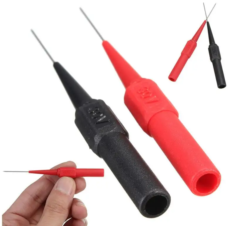 

DANIU 2pcs Insulation Piercing Needle Non-destructive Multimeter Test Probes Red+Black