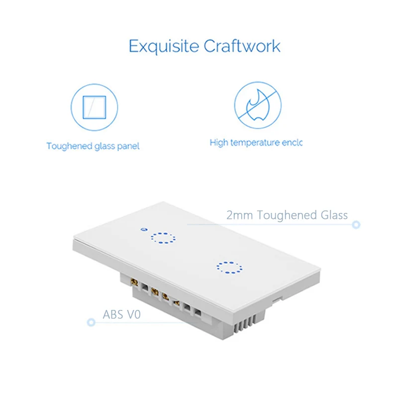 Интеллектуальный выключатель света SONOFF T1 нам Smart WiFi RF 433/APP/Управление настенный