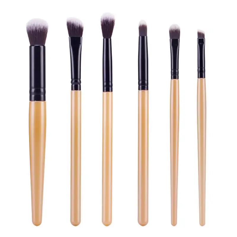 Кисти для макияжа инструменты набор кистей глаз 6 шт. теней век подводка бровей