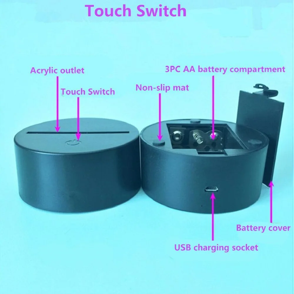 3d-лампа в виде героя мультфильма Baymax ночник со светодиодной подсветкой