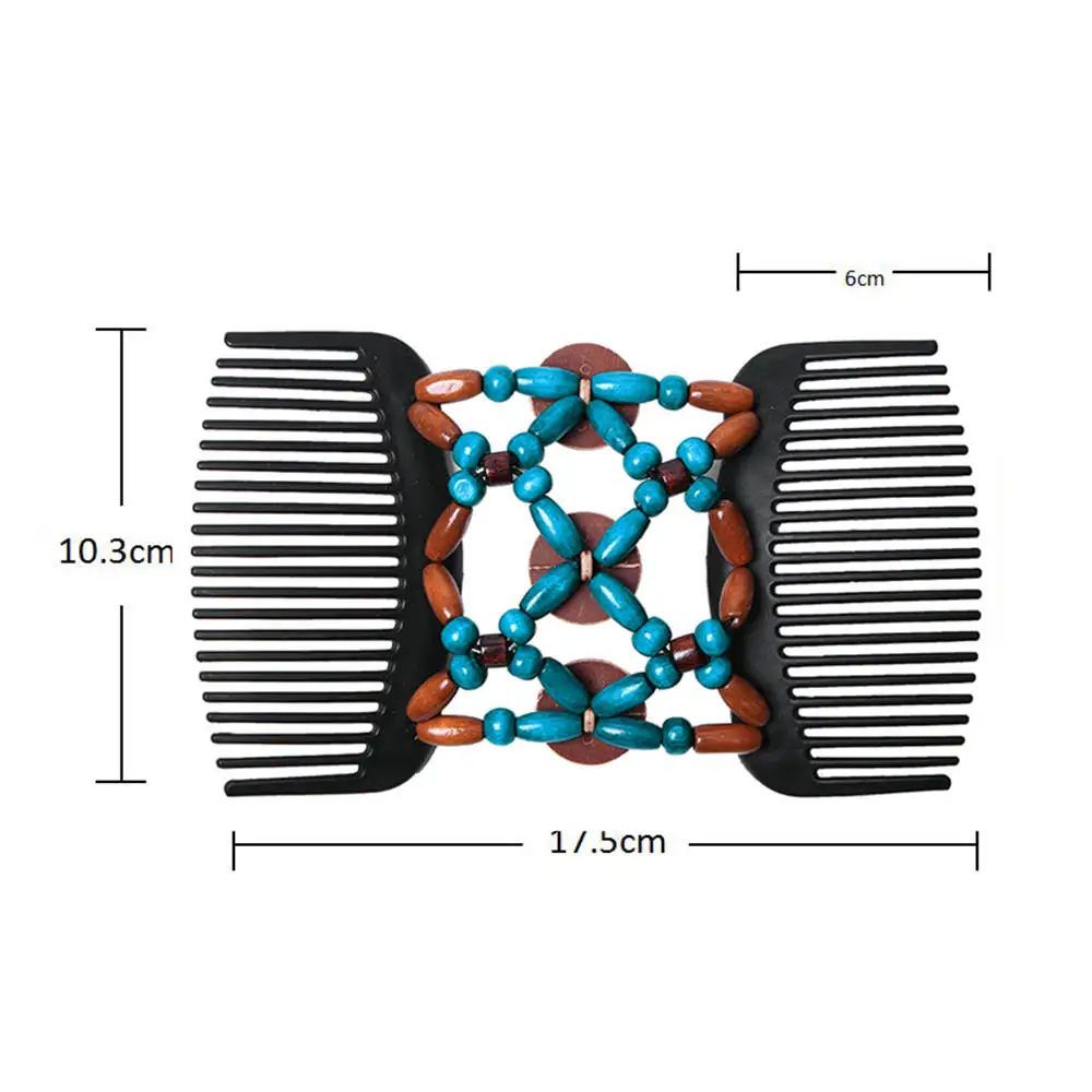 2 шт. двухрядные зажимы для вставной волос многофункциональная расческа