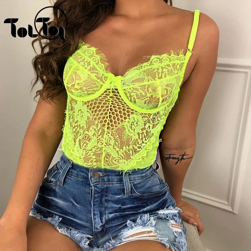 Женское Кружевное боди с цветочной вышивкой ажурное сексуальное бантом