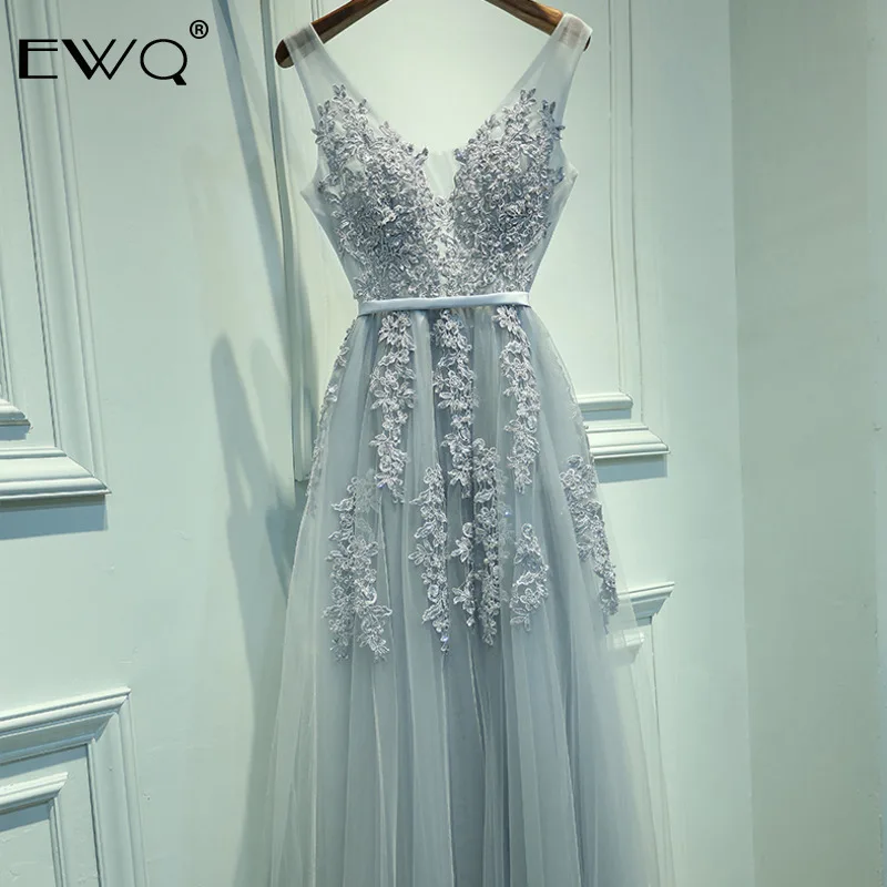 EWQ 2019 v образный вырез элегантный без рукавов свадебное платье Сплит Совместное