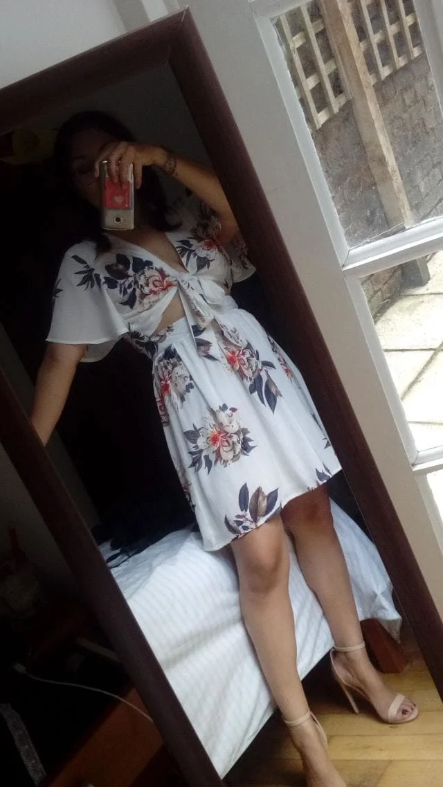 Для женщин летние платья с завязкой спереди Цветочный платье коротким и широким