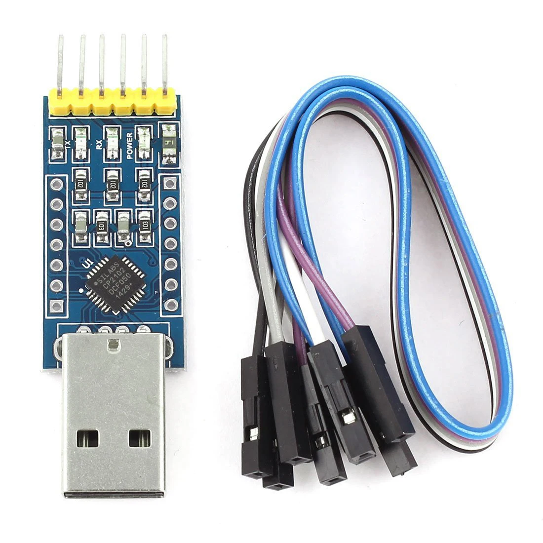 New CP2102 USB 2 0 к UART TTL 6PIN модуль последовательный конвертер адаптер синий +