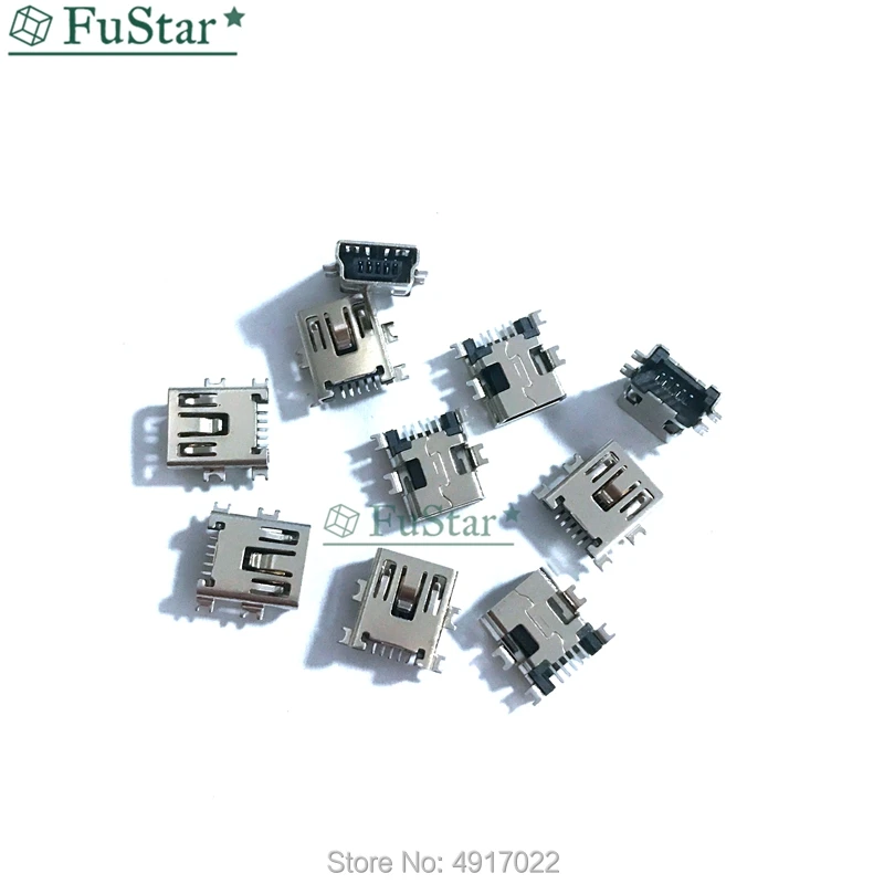 10 шт. мини USB 5pin гнездовой разъем 4 фута для зарядки мобильный телефон интерфейс