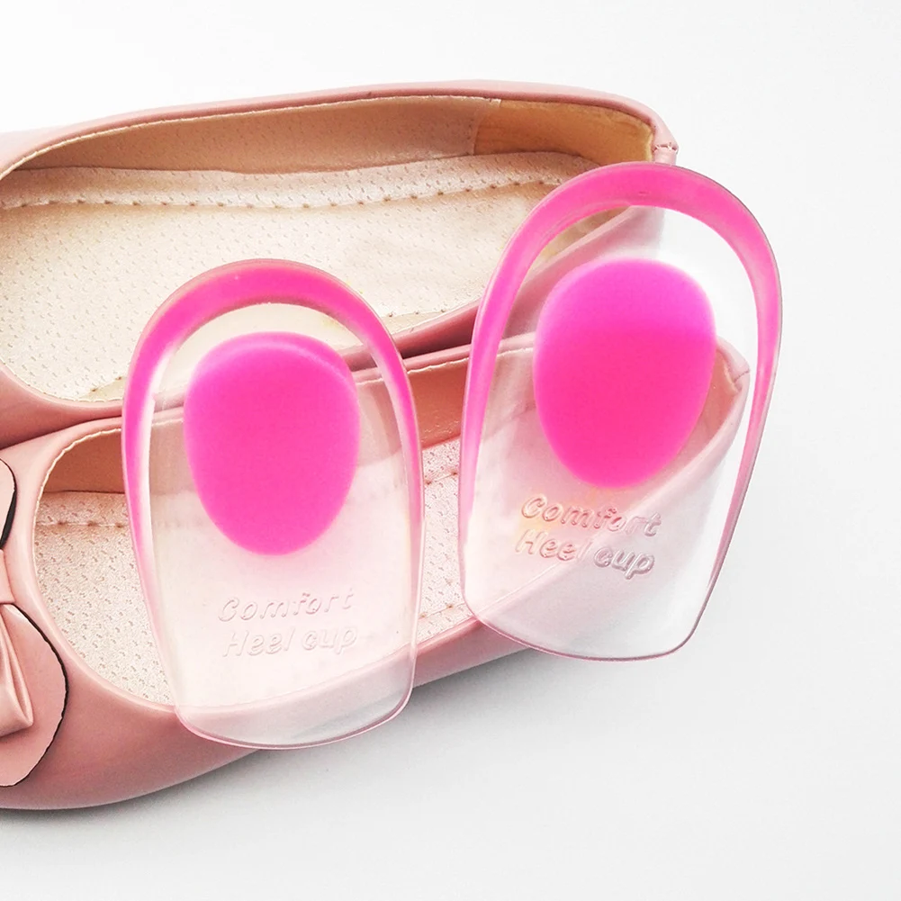 1 пара невидимых силиконовых подушечек для обуви розовые женские и мужские