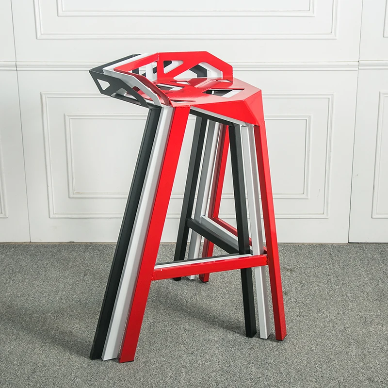 Современный Дизайн Популярные Алюминий металлический табурет сбоку барный стул