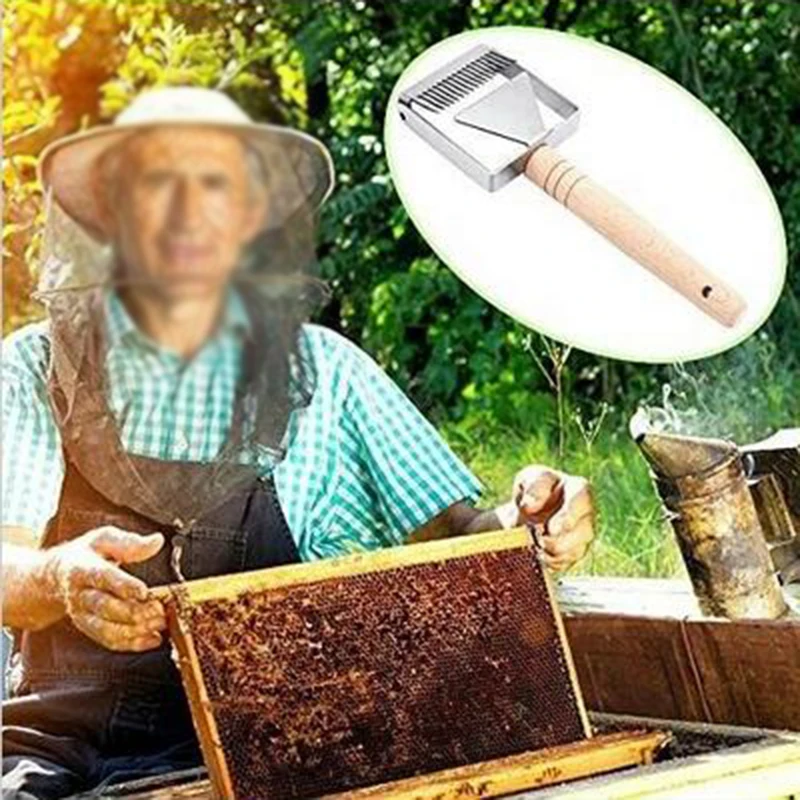 Нержавеющая сталь вилка для меда пчелиный улей откупоривания скребок лопатой