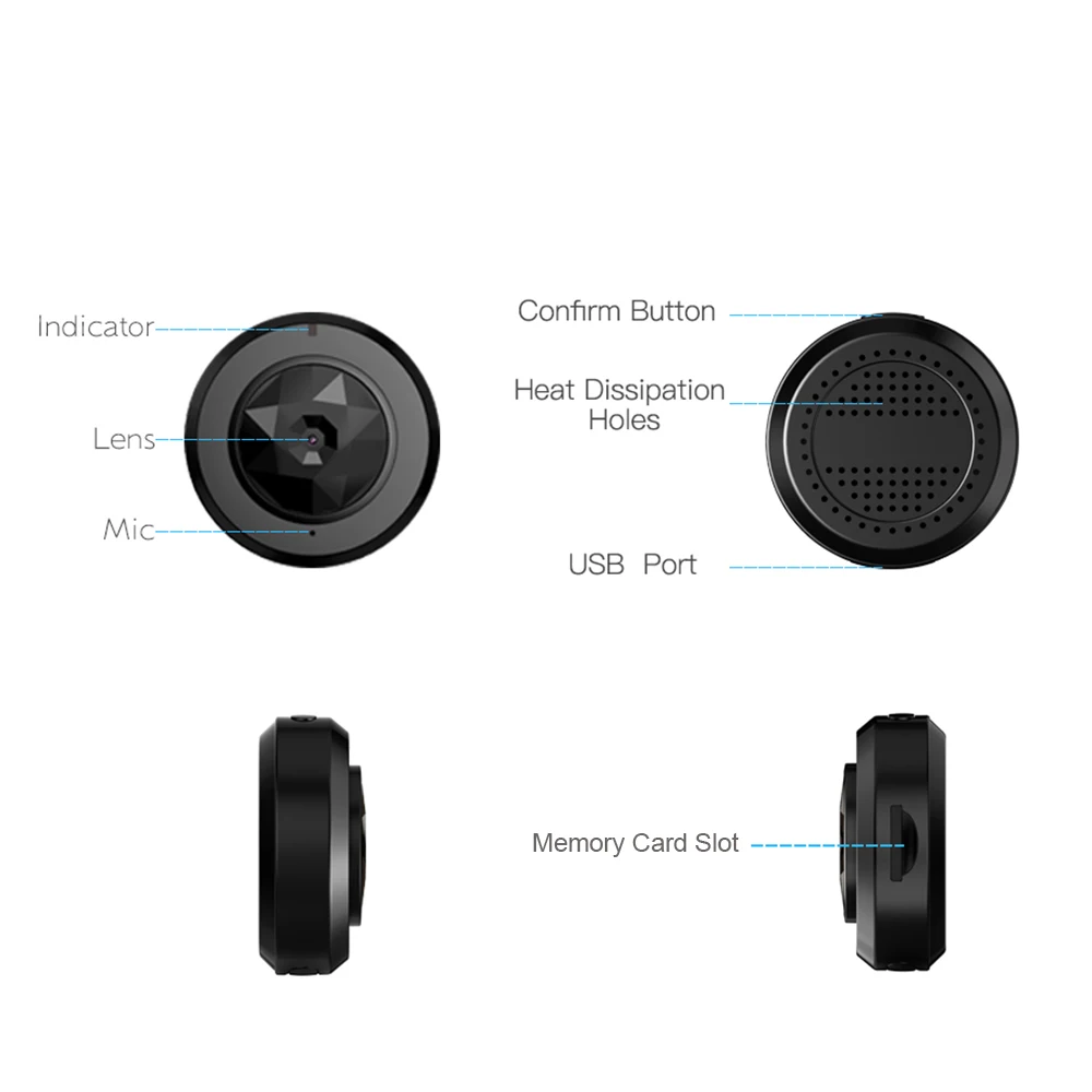 Мини-камера HD 720P с функцией ночного видения и датчиком движения | Электроника
