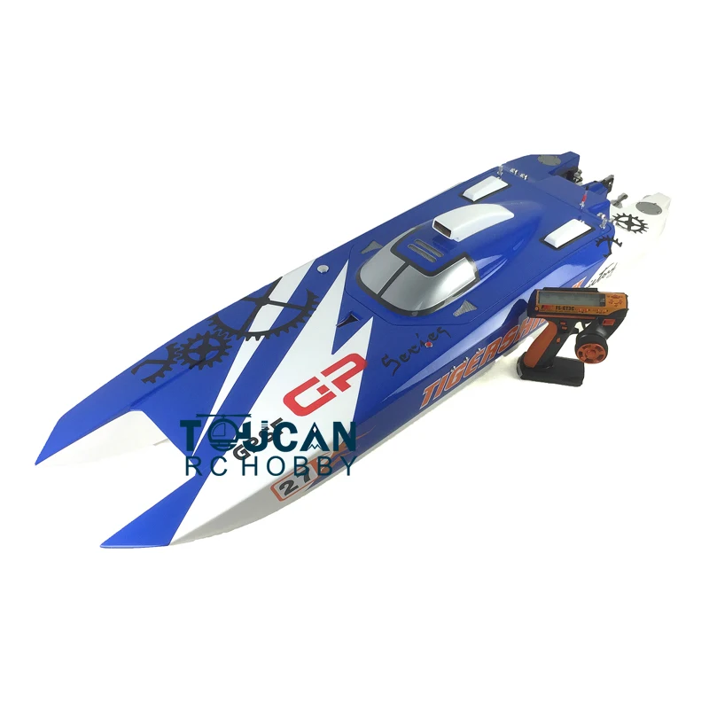 

50" G30F 30CC Engine Fiber Glass Gas RC Boats Catamaran 70Km/h RC Boats Radio Sys Servos ARTR-RC BU THZH0063