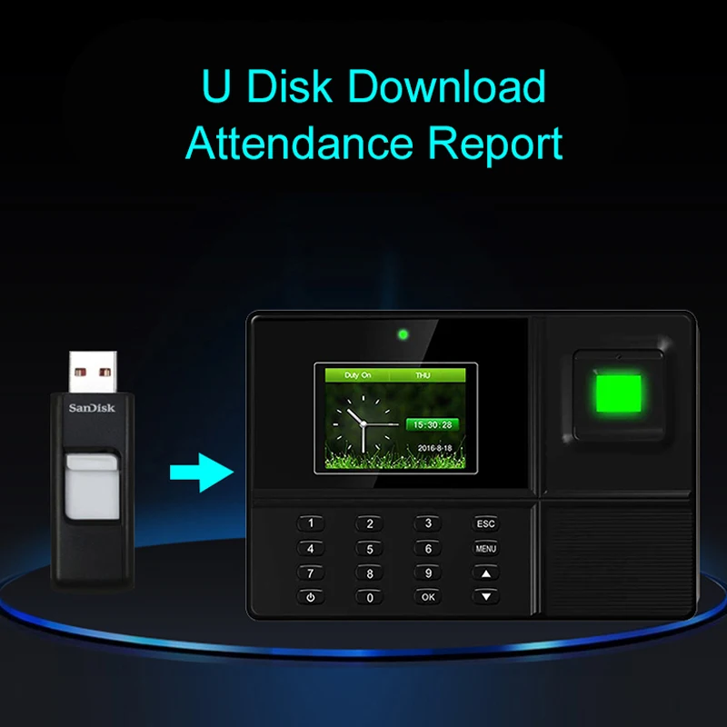 OULET время контрольные часы засекают присутствия USB для биометрическая