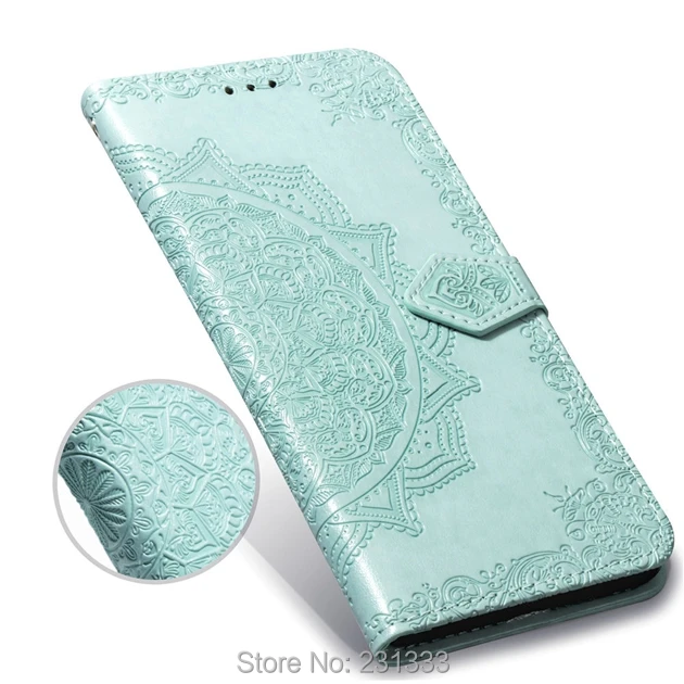 Кожаный чехол-кошелек C-ku с цветами мандалы для Sony Xperia XZ3 ZTE Blade A510 V7 Lite NOTE 8 чехол