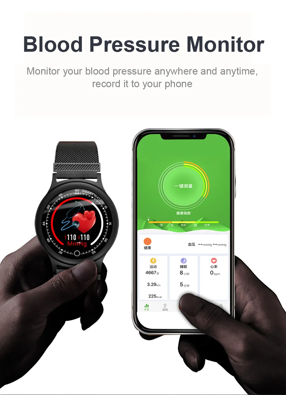 Новый Smartwatch фитнес трекер ЭКГ приборы для измерения артериального давления