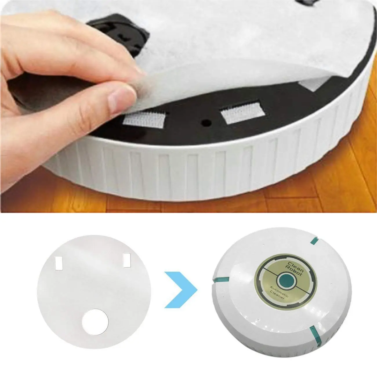 One Set Household Use Cleaner Robot Microfiber Smart Auto Cleaning Mop Dust Paper for Home | Бытовая техника
