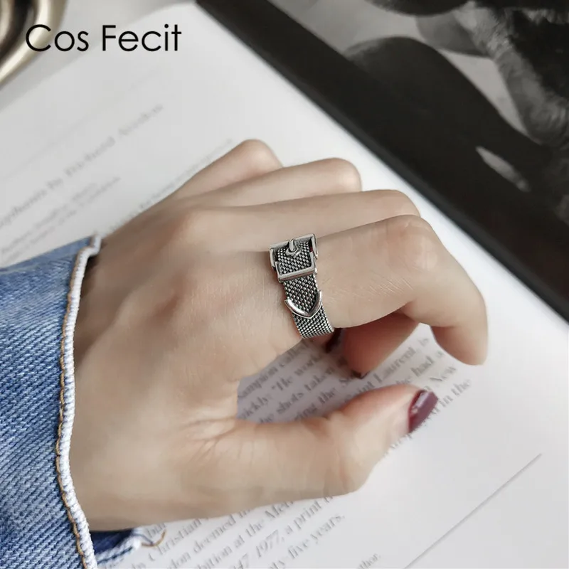 Женское кольцо из стерлингового серебра 925 пробы CosFecit модное серебряное с черным