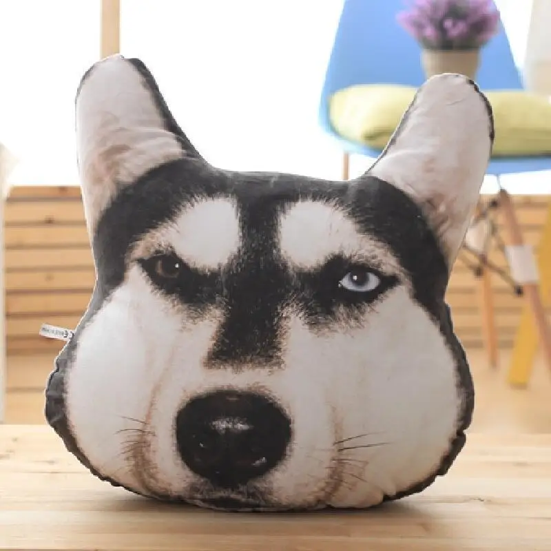 Новые Горячие 3D 38 см * 35 Samoyed плюшевая собака хаски игрушечные лошадки куклы