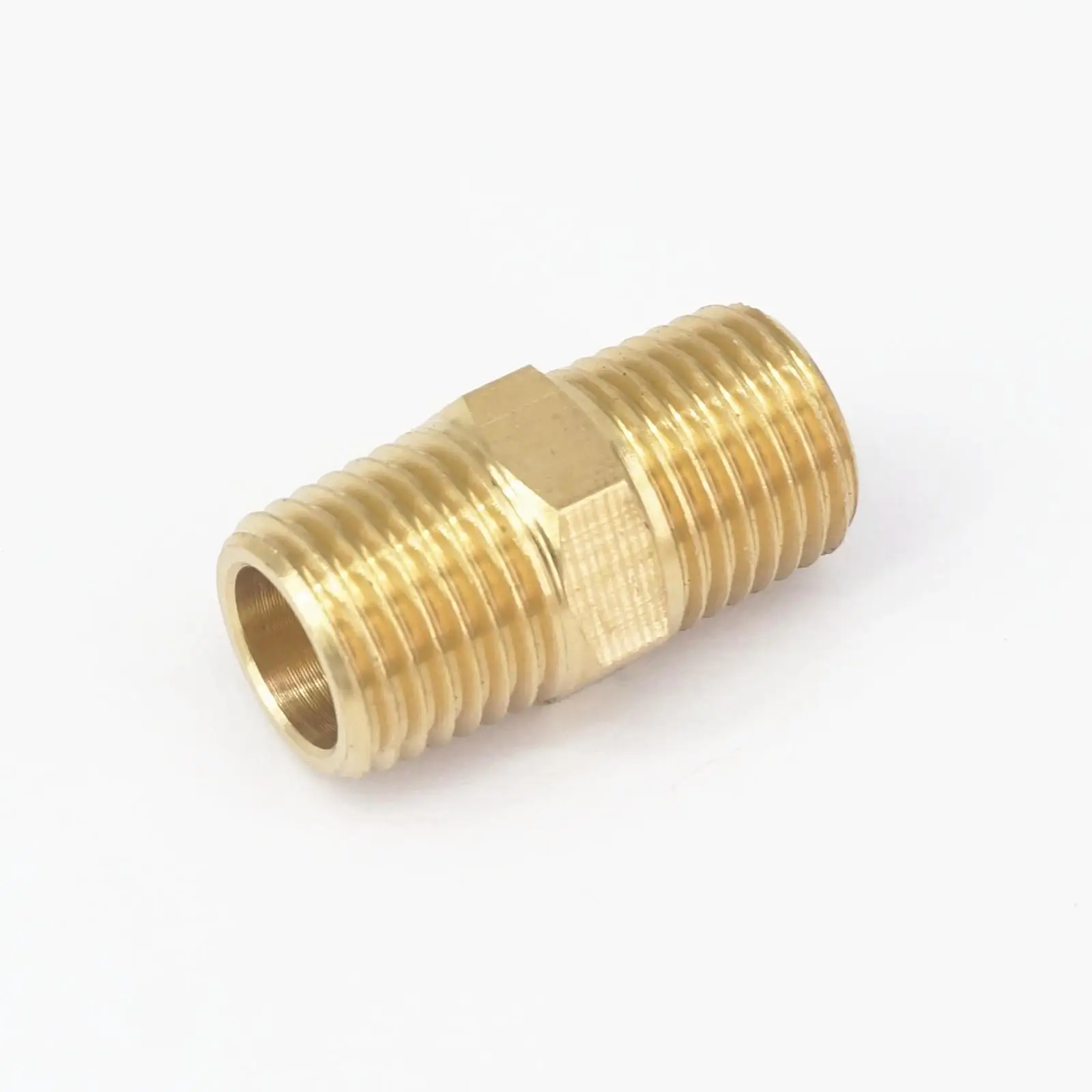 Латунный штуцер для труб 1/4 дюйма BSPT x NPT с шестигранной головкой максимальное