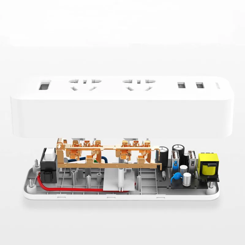 Адаптер питания Xiaomi Mijia портативный дорожный адаптер с 2 USB портами 5 В 1 А розетки