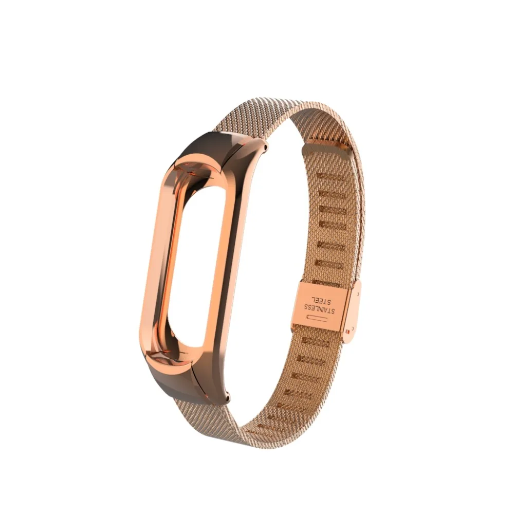 Ремешок AKGLEADER для Xiaomi Band MI 3 стальной браслет Миланская петля со складной пряжкой