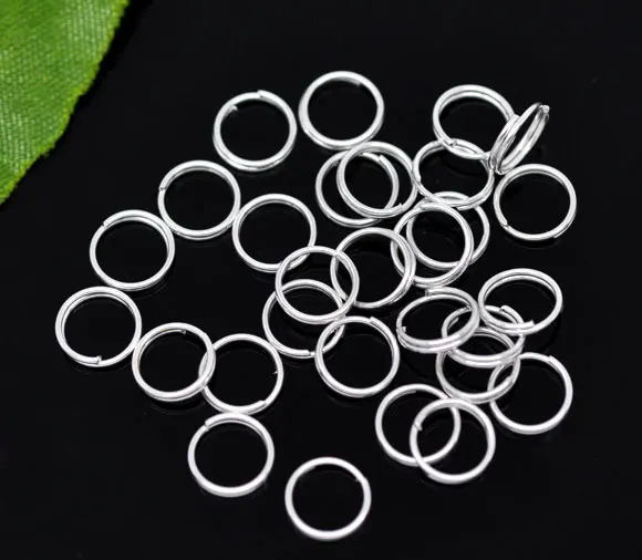 

DoreenBeads 1000 Silver Plated Split Jump Rings 7x1.2mm Findings (B07932) yiwu