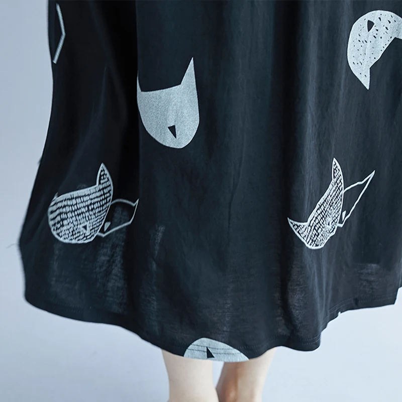 Женское свободное платье Romacci размера плюс с милым мультяшным принтом и О