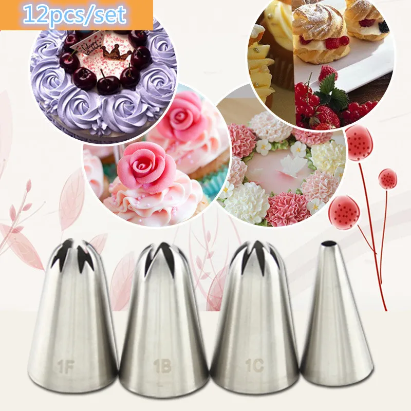 12 шт. украшения торта случайный Нержавеющая сталь Обледенение Советы Набор торт