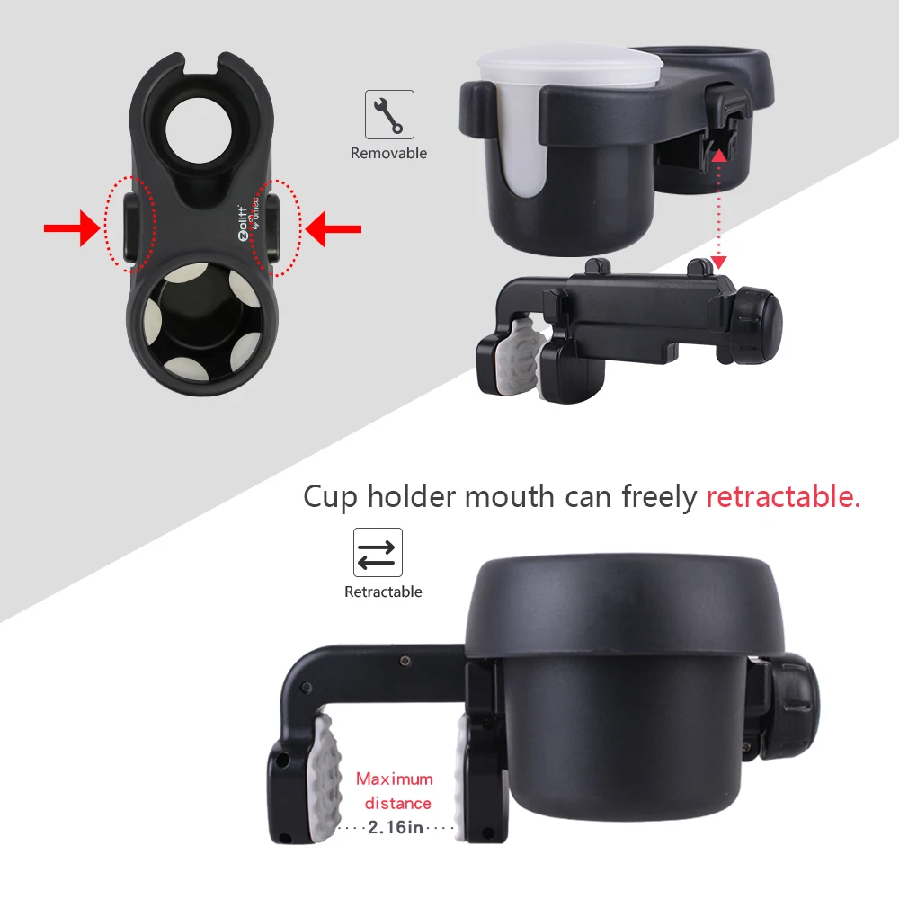 Подстаканник для коляски подстаканник с закуской Универсальный вращающийся