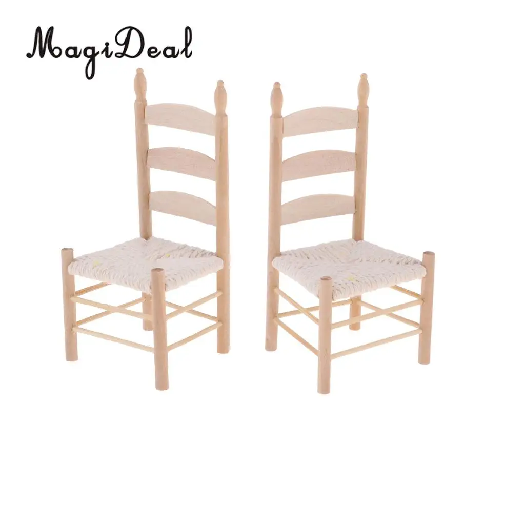 2pcs Mini Dining Table Chair Model for 1:12 Scale Dollhouse Miniature Living Room Furniture | Игрушки и хобби