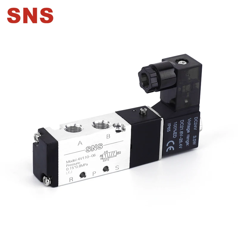 SNS 4V110-06/DC24V 5/2 Port 1/4 Inlet Single Coil Pilot-Operated Electric Solenoid Valve