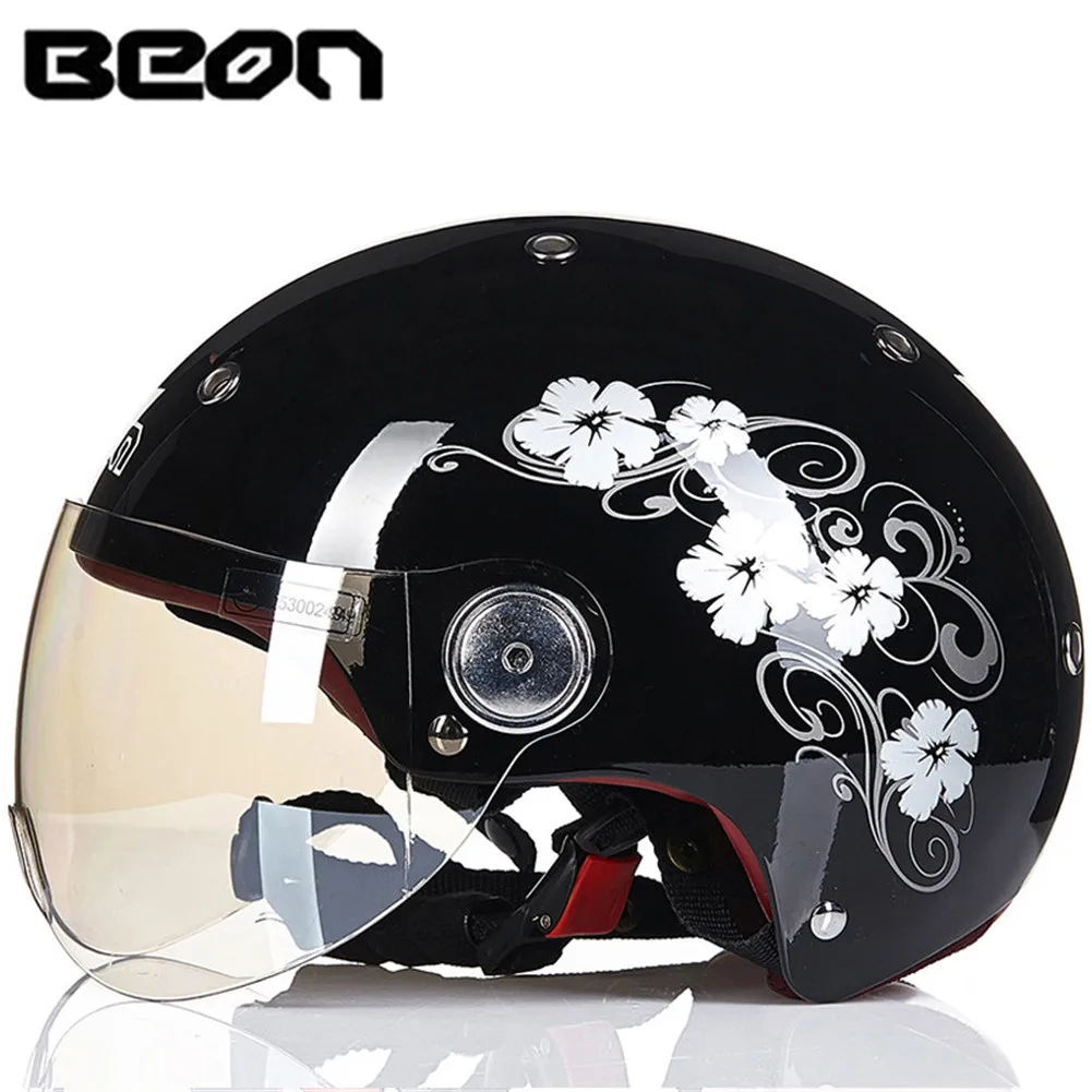 BEON E Bike мото мотоциклетный шлем 3/4 мотоцикл половина лица шлемы реактивный скутер